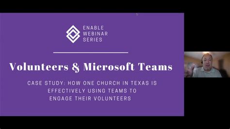 Enable Webinar Volunteers And Microsoft Teams Youtube