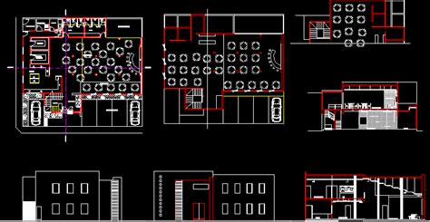 Restaurant Hotel Roof Top Hotel 2d Dwg Plan For Autocad • Designscad