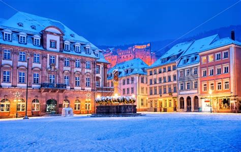 Medieval German Town Heidelberg In Winter Germany Globephotos