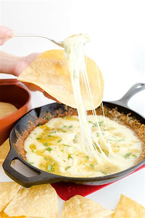 this skillet queso fundido is pure cheesy goodness that comes together in minutes with just 3