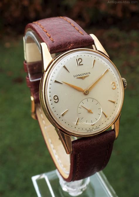 Antiques Atlas - Gents 9ct Gold Longines Wrist Watch, 1955