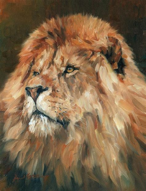 Lion King Painting By David Stribbling