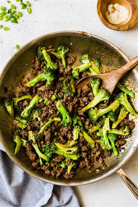 Stir Fry Ground Beef And Broccoli Keto Paleo Whole30 The Healthy