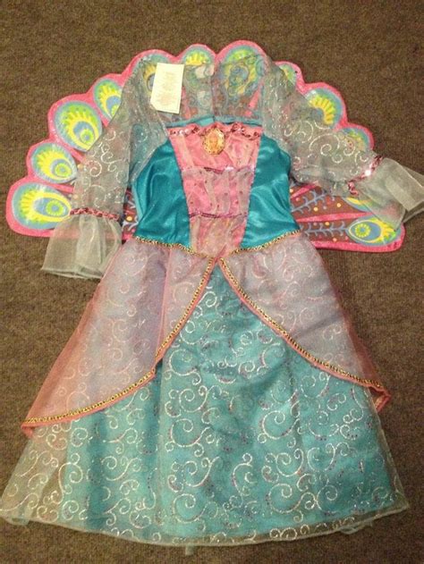 Barbie Island Princess Peacock Dress Costume Size 4 6 X Peacock