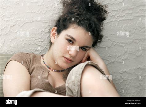 Teenage Girl Thinking Stock Photo Alamy