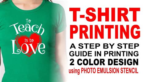 T SHIRT PRINTING A Step By Step Guide In Printing 2 Color Design YouTube