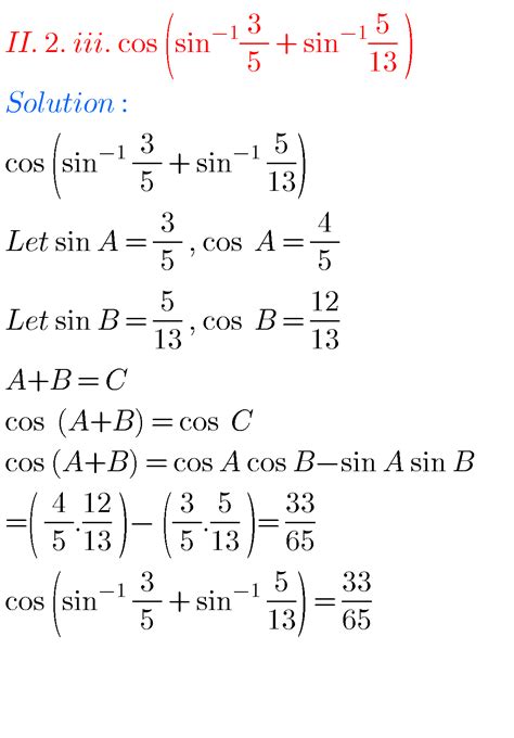 Inverse trigonometric functions,intermediate first year mathematics 1A ...