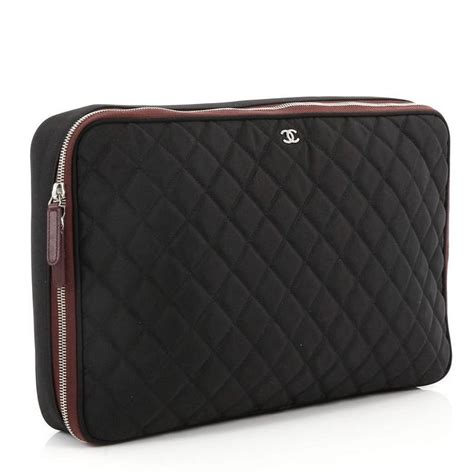 Chanel Laptop Sleeve Quilted Nylon At 1stdibs Chanel Laptop Case