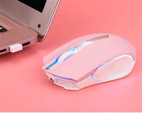 Ajazz Aj302 Pro Dual Mode Gaming Mouse Pink