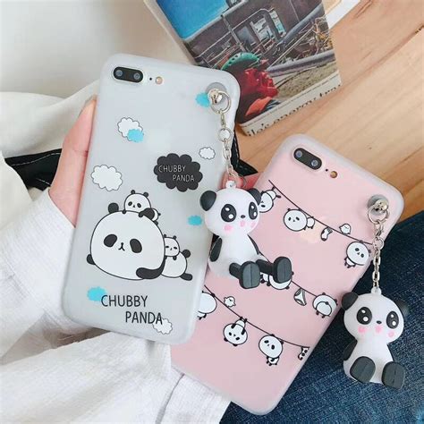 3d Cute Cartoon Panda Toy Case For Iphone X 8 7 6 6s Plus 5 5s Se Case