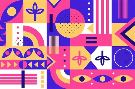 Free Vector Abstract Geometric Shapes In Flat Design