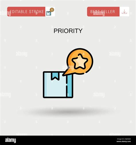 Priority Simple Vector Icon Stock Vector Image And Art Alamy