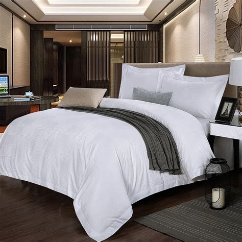 Buy Luxury Hotel Style 100 Cotton Sateen Jacquard 4pcs Duvet Cover Flat Sheet