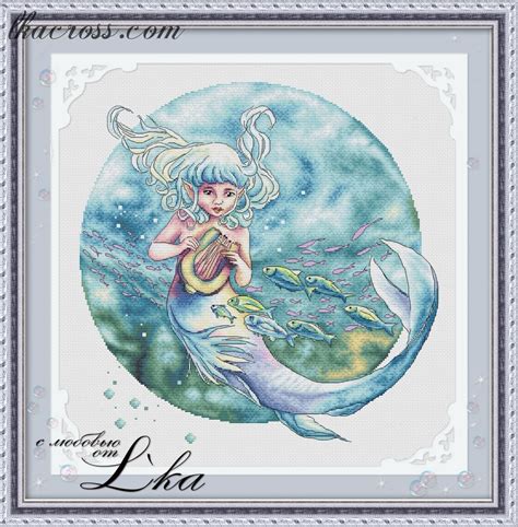 Free stitching pattern creator and generator. "Ocean child". Digital cross stitch pattern. | Cross ...