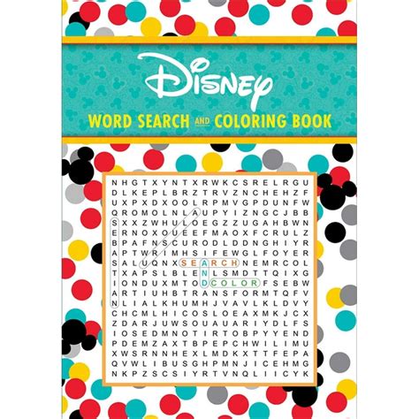 Disney Word Search And Coloring Book Paperback