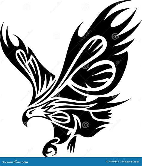 Tribal Tattoo Of Eagle Stock Vector Illustration Of Decoration 4470145