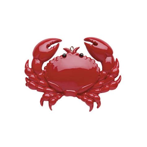 Personalized Crab Ornament Coastal Crab Christmas Ornament Etsy