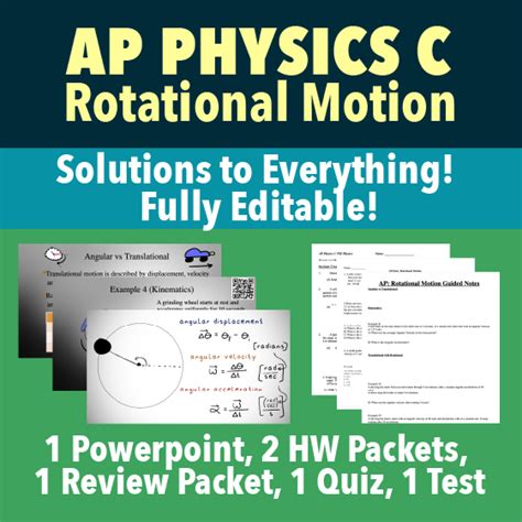 Ap Physics C Rotational Motion Lesson Plan Package Classful