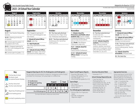 Anne Arundel County School Calendar 2025-2026