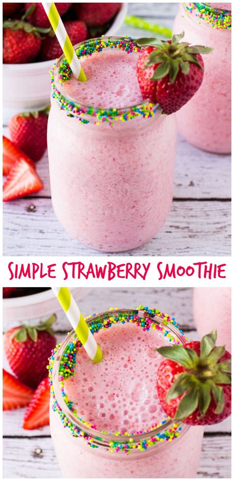 Simple Strawberry Smoothie Recipe At Smoothie Recipes Strawberry