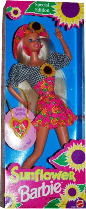 1995 special edition sunflower barbie doll 2 13488 barbie pink barbie barbie collection