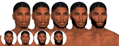 Ebonix 🔪browz N1 And Beardz N1 🔪 Sims 4 Body Mods Sims 4 Black Hair