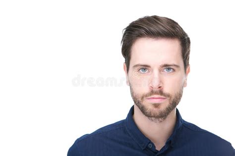 Handsome Young Man With Beard Looking At Camera Stock Image Image Of