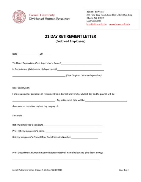 Include any positive or complimentary statements about your employment or your employer. Letter Of Retirement From Employer | Templates at ...
