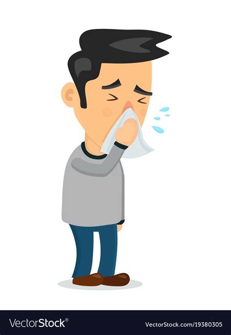 Character Flat Sneezing Free Preview Icon Design Adobe Illustrator