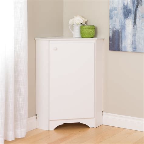 Maybe you would like to learn more about one of these? Elite White Corner Storage Cabinet | Brylane Home