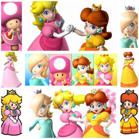 Princess Peach Daisy Rosalina And Toadette Super Mario Princess