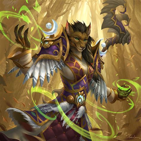 Artstation Wow Worgen Druid Sandara Tang Fantasy Races Fantasy