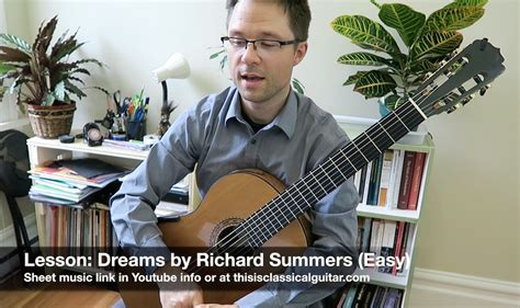 Lesson Dreams By Richard Summers Easy This Is Classical Guitar