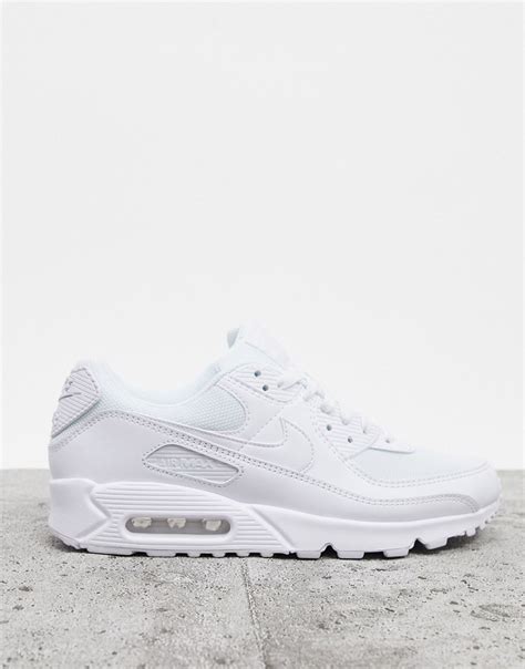 Nike Air Max 90 Sneakers In Triple White Modesens