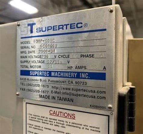 Used X Supertec G P Nc Universal Cylindrical Grinder For