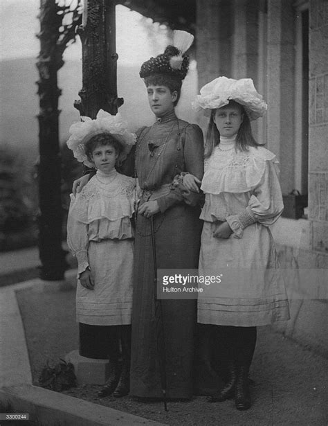 Queen Alexandra With Her Granddaughters Princess Alexandra And