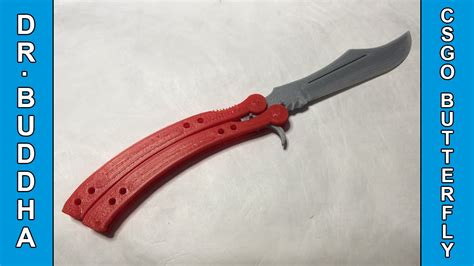 3d Printed Knife Butterfly Knife From Csgo Youtube