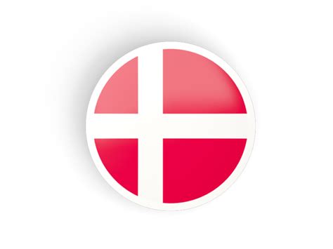 The png format is widely supported and works best with presentations and web design. Round concave icon. Illustration of flag of Denmark