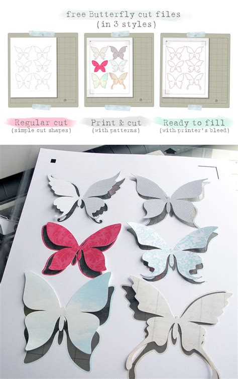 Mel Stampz Free Butterfly Silhouette Studio Cut Files In 3 Styles