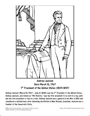 Free colouring pages for kids (that's coloring pages for those of you not using canadian/british spelling) for children to print out and colour offline with. Andrew Jackson Wordsearch, Worksheets, Coloring Pages