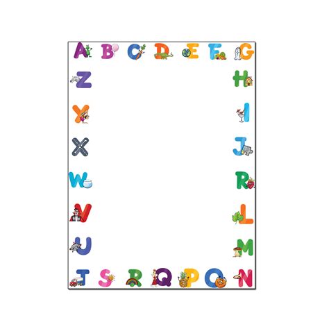 Alphabet Border Letterhead With Images Borders For Pa