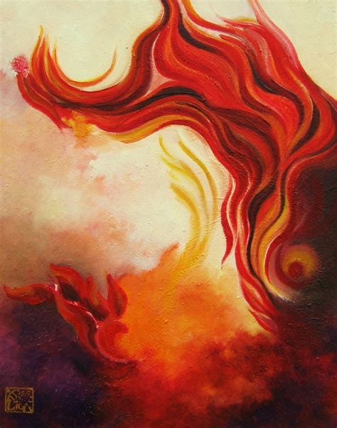 Artists Now Emerging Element Fire Original Abstract Oil Painting By