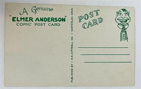 A Genuine Elmer Anderson Vintage Comic Postcard Unposted Humor Ebay
