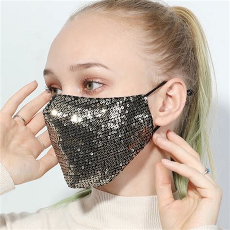 Lovely Sequined Gold Face Masklw Fashion Online For Women