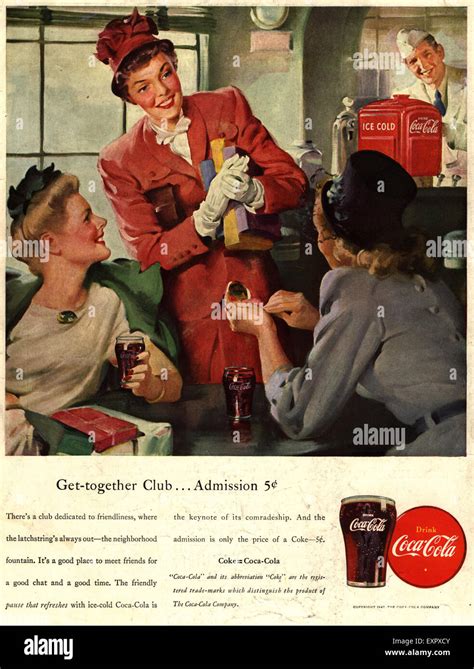 S Usa Coca Cola Magazine Advert Stock Photo Alamy