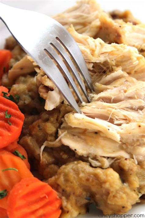 Easy Slow Cooker Chicken And Stuffing Recipe Crockpot Recipes Slow