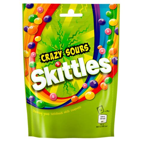 Skittles Crazy Sours Sweets Bag 152g Skittles