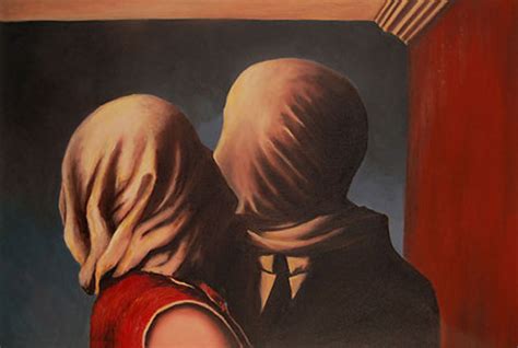 Quadro Amanti Di Magritte Falso Dautore 60x90cm Personaggi E Scene Di