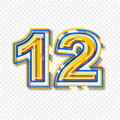 Numbers 12 Clipart Hd Png Vector Font Alphabet Number 12 Number