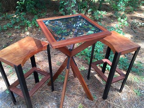 Buy Custom Made Sapele Pub Table Set Made To Order From Studio113